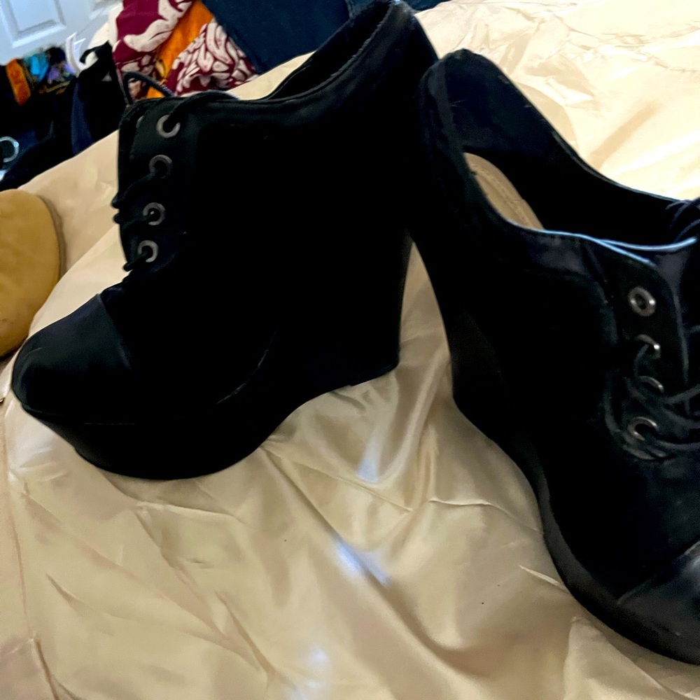 High wedge heels
